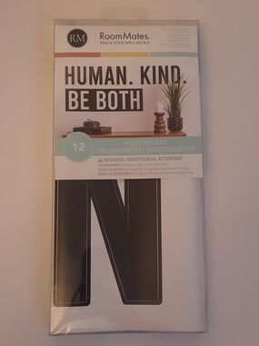 RoomMates 'Human. Kind. Be Both' Peel & Stick Wall Decal - Black